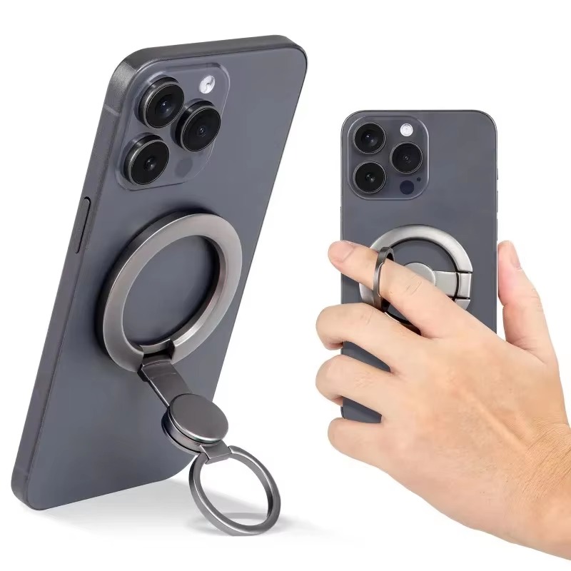 Travel Accessories Apple - 磁気式スマホホルダー iPhone/Samsung対応 両面マグネットリング ジム/自宅/旅行用 強力吸着アクセサリー