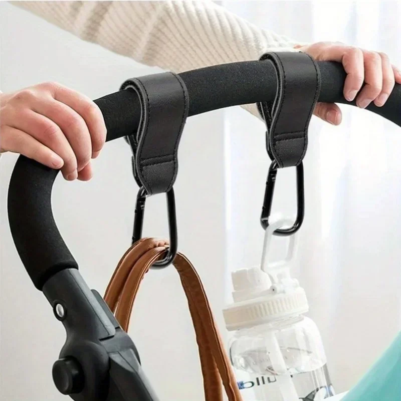Travel Accessories For 10 Year Old Girl - ベビーカーフック ファッションPUレザー製 調節可能 ベビーカーフック カートオーガナイザー おむつバッグハンガー