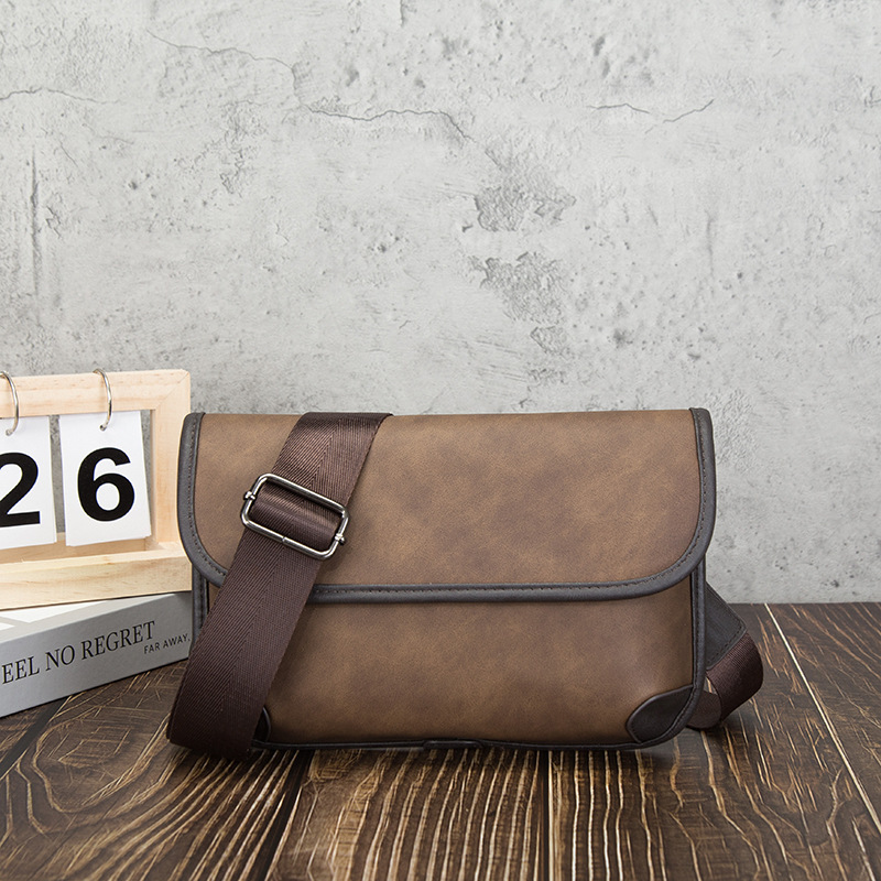 Travel Accessories Luxury - 高級ブランド ヴィンテージ ショルダーバッグ メンズ PUレザー フラップ