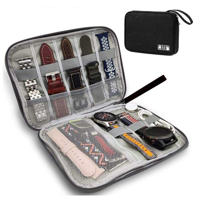 Travel Accessories Apple - アップルウォッチ用ポータブルウォッチストラップオーガナイザー,トラベルキャリングボックス,収納バッグ,アクセサリーポーチ