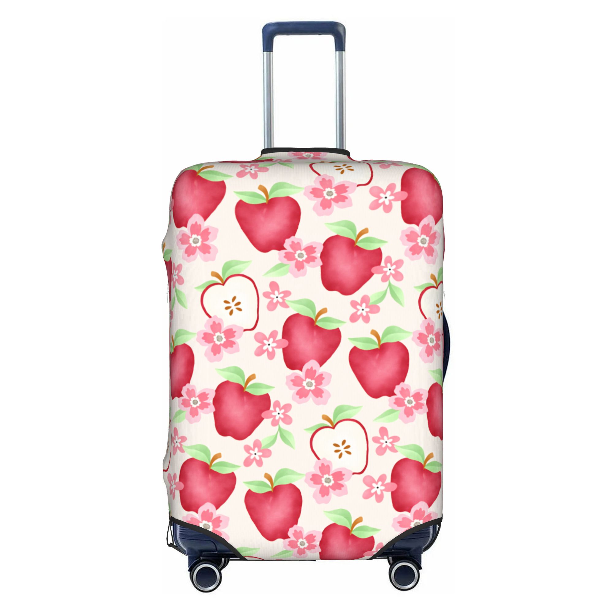 Travel Accessories Apple - 水彩ピンクのリンゴの花荷物カバープロテクターファッションシームレスパターン旅行スーツケースカバー 18-32 インチ用