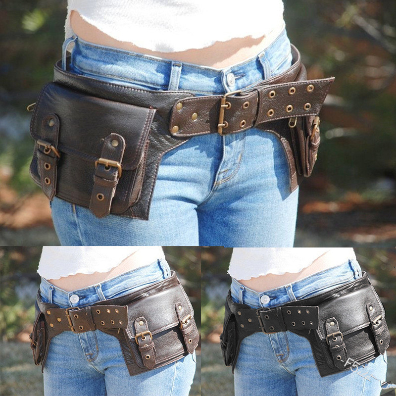 Travel Accessories Hip Belt - 女性のためのエレガントな革の冬のウエストバンド,ベルト,フェスティバル,ポケット,大人のためのコスプレアクセサリー