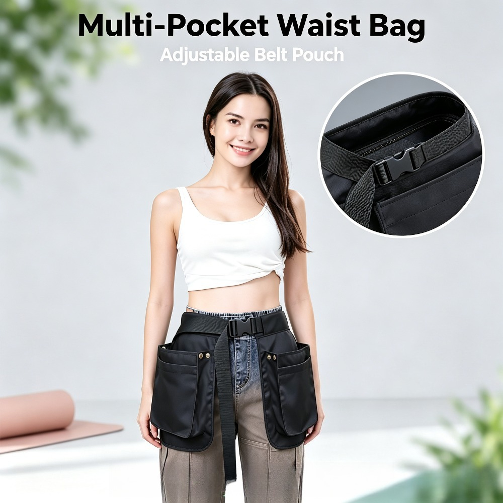 Travel Accessories Hip Belt - 屋外多機能ウエストバッグマルチポケットジッパーベルトパック通気性ヒップポーチ旅行ランニングハイキング収納アクセサリー