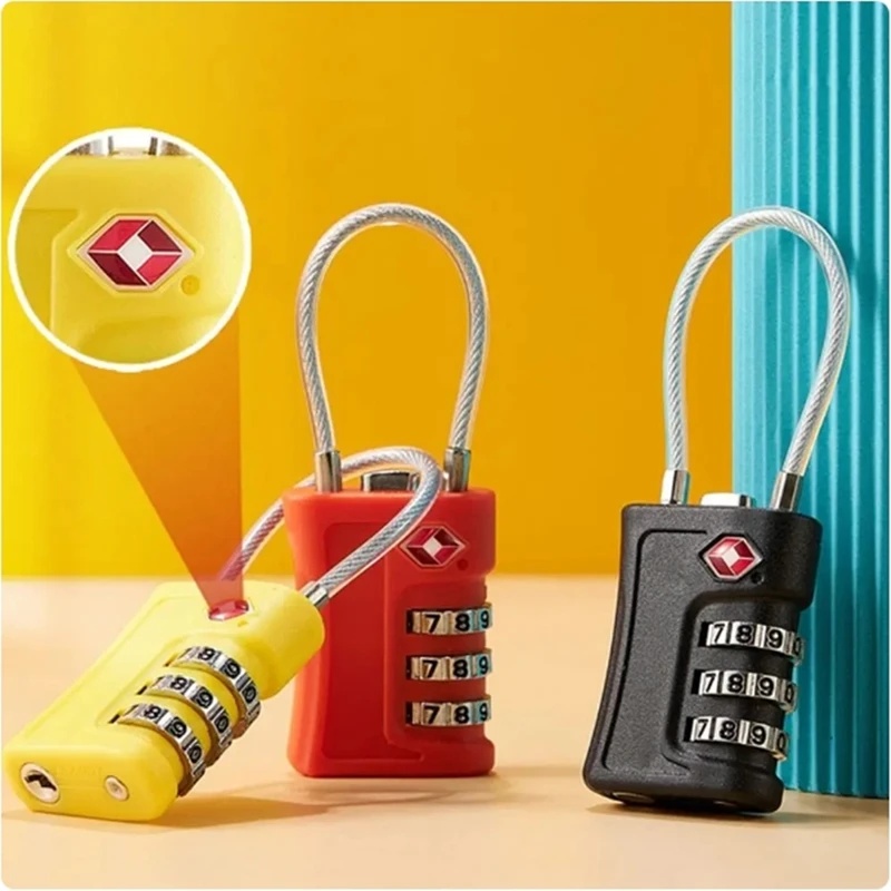 Travel Lock Tsa Approved - TSA税関ロック 3桁トラベルパスワード変更可能ロック デジタルロック 亜鉛合金スーツケース荷物用盗難防止ロック 飛行機用