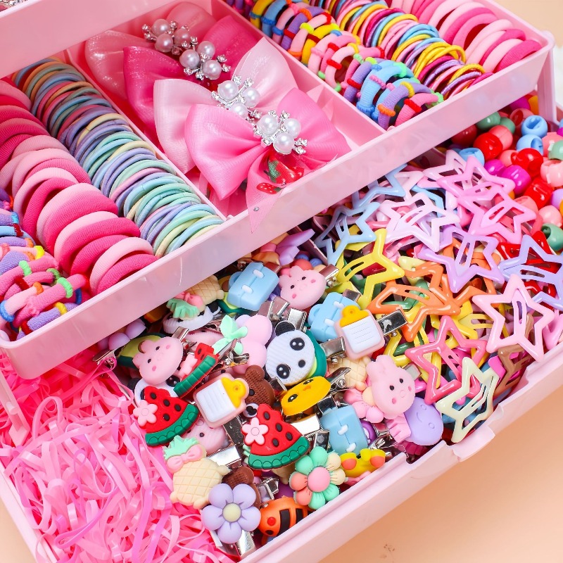 546 個の弓高弾性ヘアアクセサリーセット髪を傷つけないカラ - Travel Accessories For 10 Year Old Girl のレビューと価格