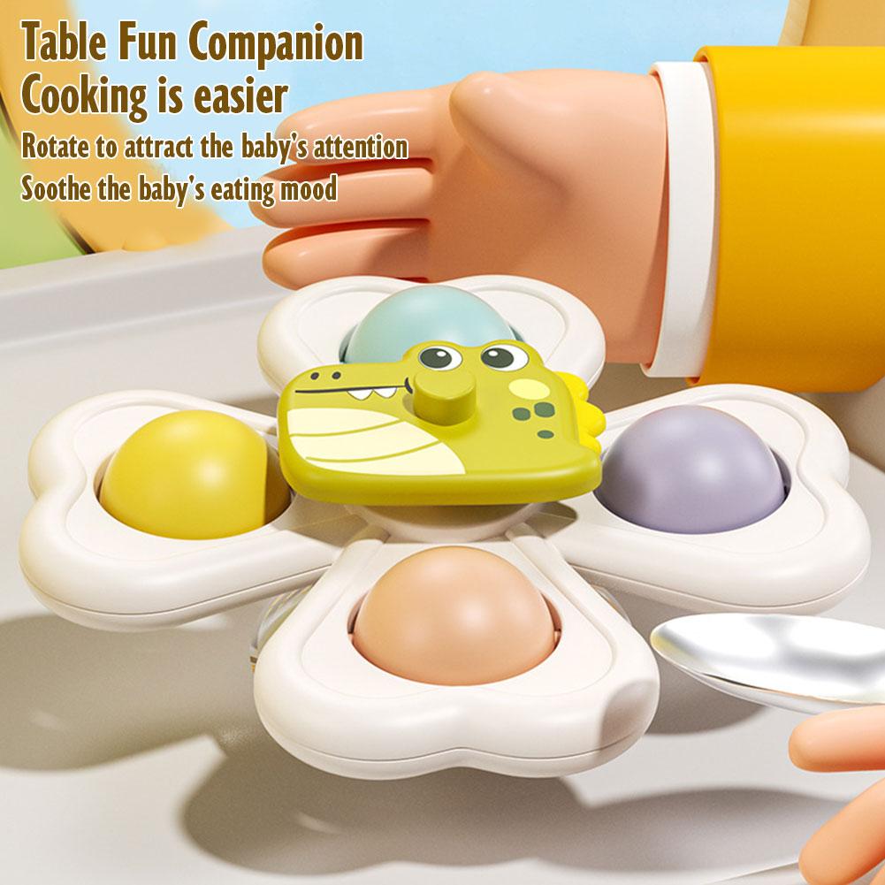 3 個の吸盤回転おもちゃ 赤ちゃんの手と目の協調教育トレーニ - Travel Accessories With Baby のレビューと価格