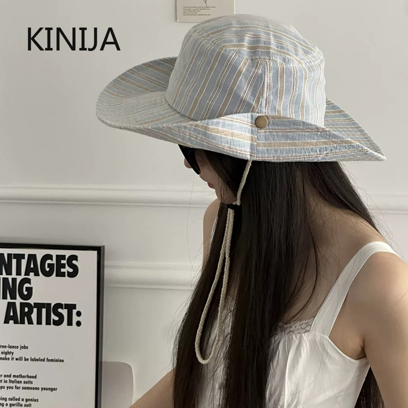 韓国版シンプルトラベルストライプバケットハット女性用夏用日よ - Travel Accessories Kmart のレビューと価格