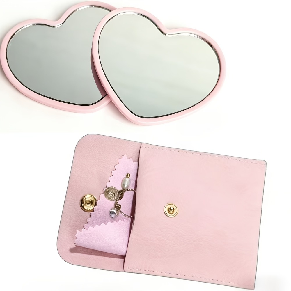 10/20/30セット ハート型ピンクガラス化粧鏡とお揃いの - Travel Accessories Pink のレビューと価格