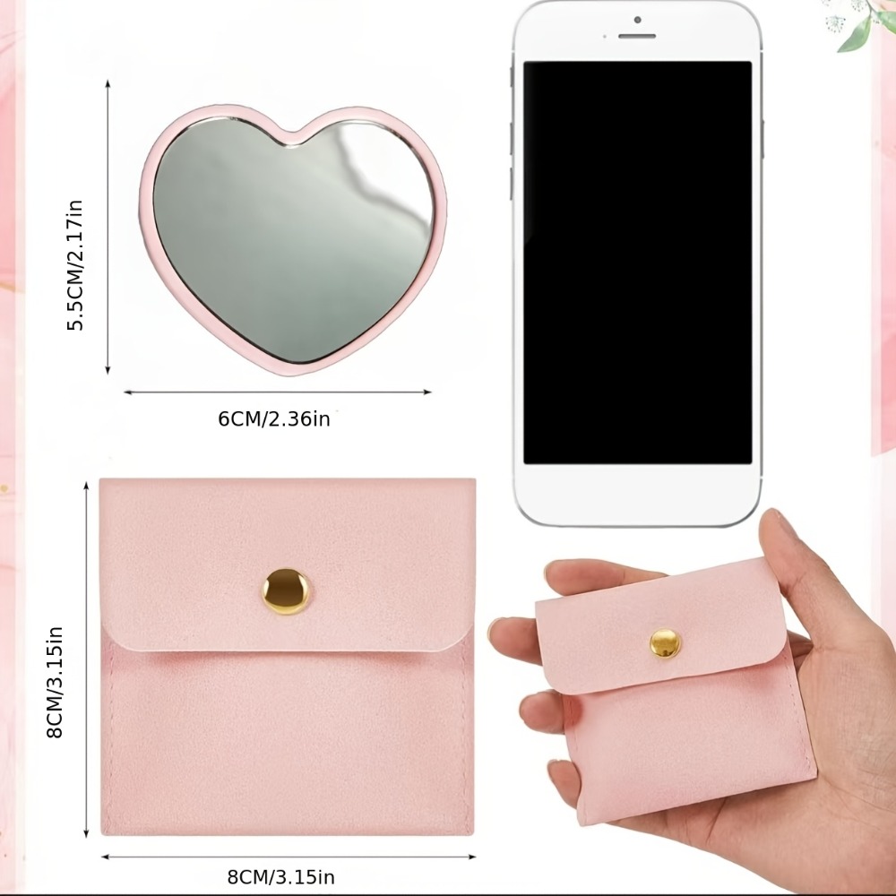 10/20/30セット ハート型ピンクガラス化粧鏡とお揃いの - Travel Accessories Pink のレビューと価格