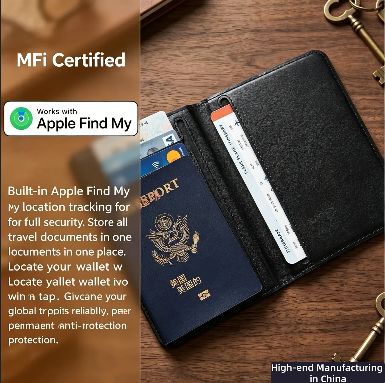 スマートパスポートホルダーカバー位置決めデバイスPUパスポー - Travel Accessories Apple のレビューと価格
