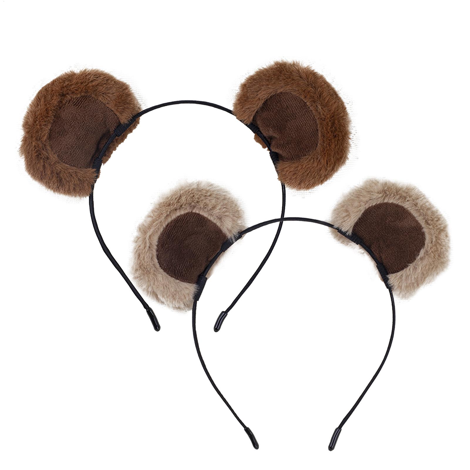 ぬいぐるみクマ耳ヘッドバンドソフトシマリス耳ヘッドバンド女の - Travel Accessories For 10 Year Old Girl のレビューと価格