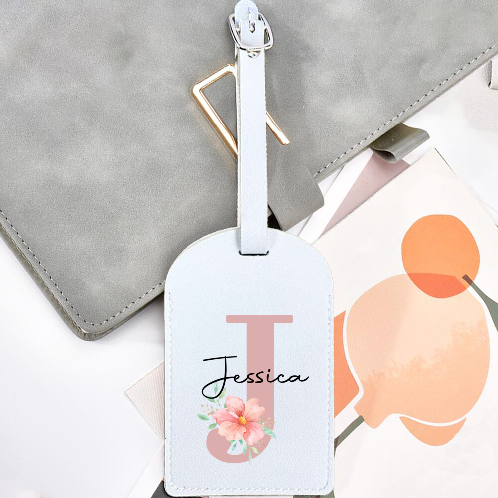 パーソナライズされたピンクの文字PUラゲッジタグ カスタム名 - Travel Accessories Pink のレビューと価格