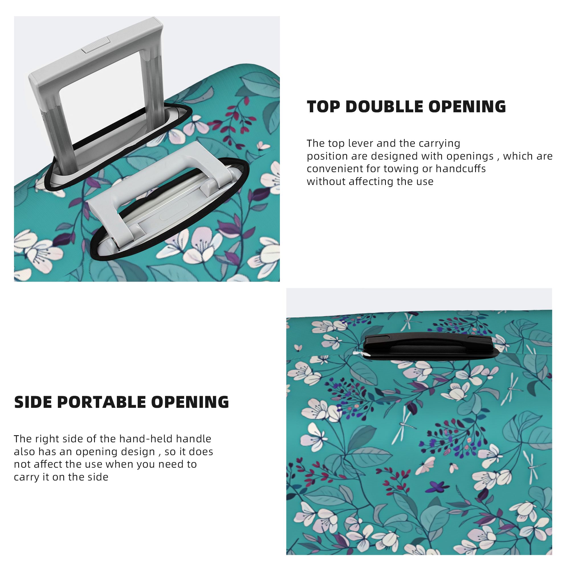 桜紫ライラック荷物カバー伸縮性のある白いリンゴの花旅行スーツ - Travel Accessories Apple のレビューと価格