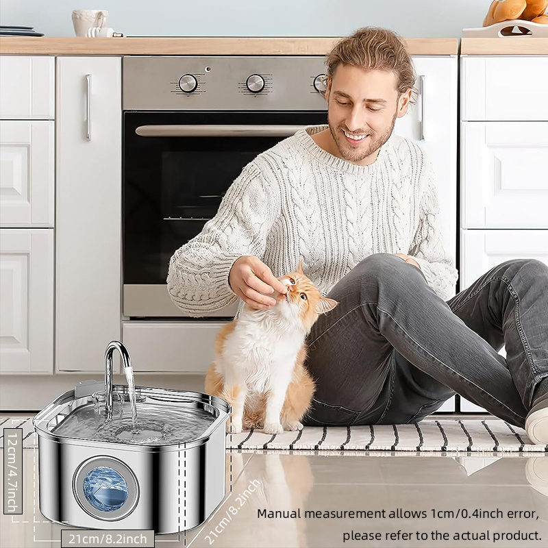 3.2L ステンレス鋼ペット給水器自動猫噴水スマート犬水ディ - Travel Accessories Kmart のレビューと価格