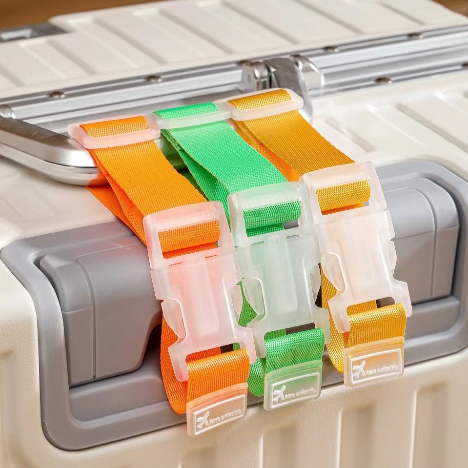 2pc カラフルな調節可能な荷物ナイロンストラップ荷物ベルト - Travel Accessories On Plane のレビューと価格