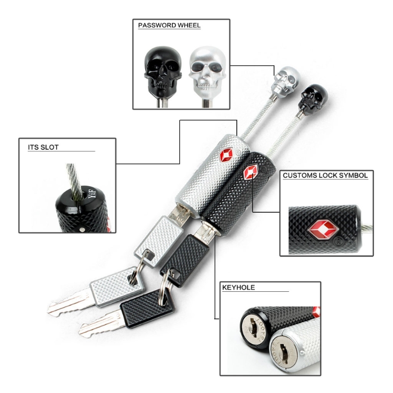 TSA-荷物用スーツケースロック,キー付き南京錠,2色,金庫 - Travel Lock Tsa Approved のレビューと価格