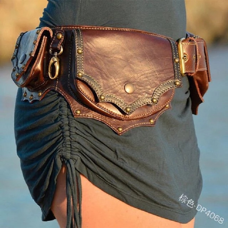 女性のためのエレガントな革の冬のウエストバンド,ベルト,フェ - Travel Accessories Hip Belt のレビューと価格