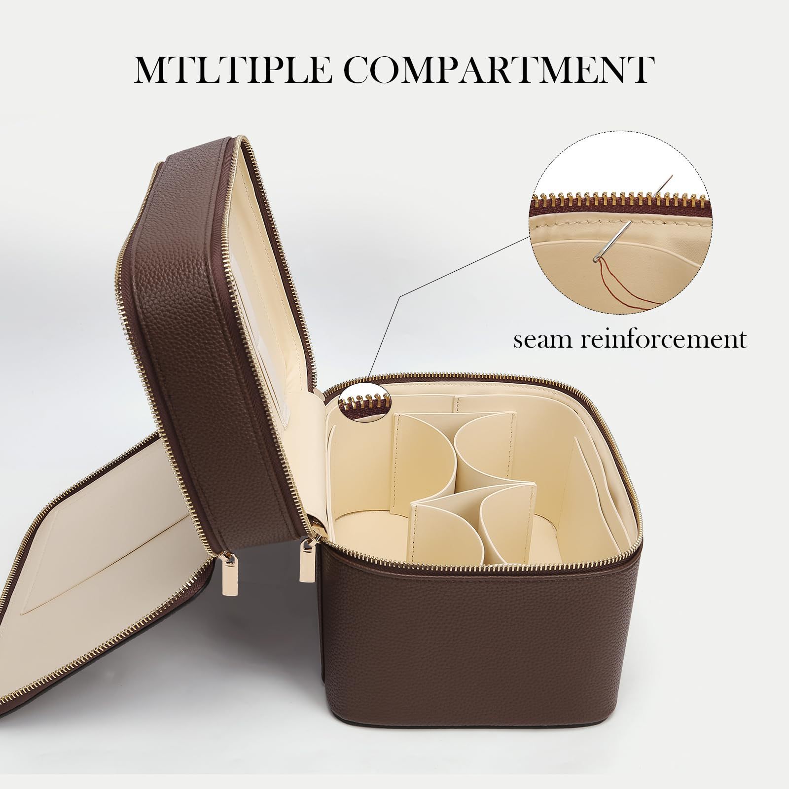 大容量二層式高級化粧ポーチ 旅行用トップハンドル付きポータブ - Travel Accessories Luxury のレビューと価格