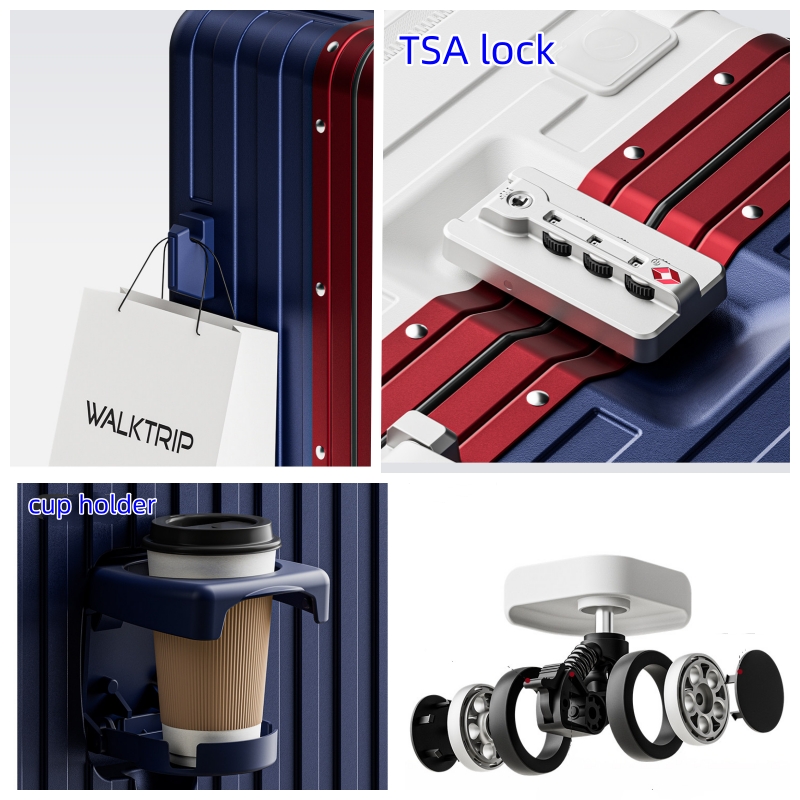 フロントオープンポケット付きスーツケース PC素材 アルミフ - Travel Lock Tsa Approved のレビューと価格