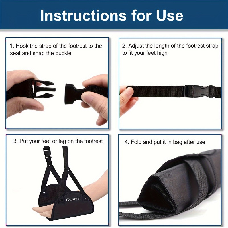 飛行機用フットハンモック、フットレスト、飛行機旅行用フットレ - Travel Accessories On Plane のレビューと価格