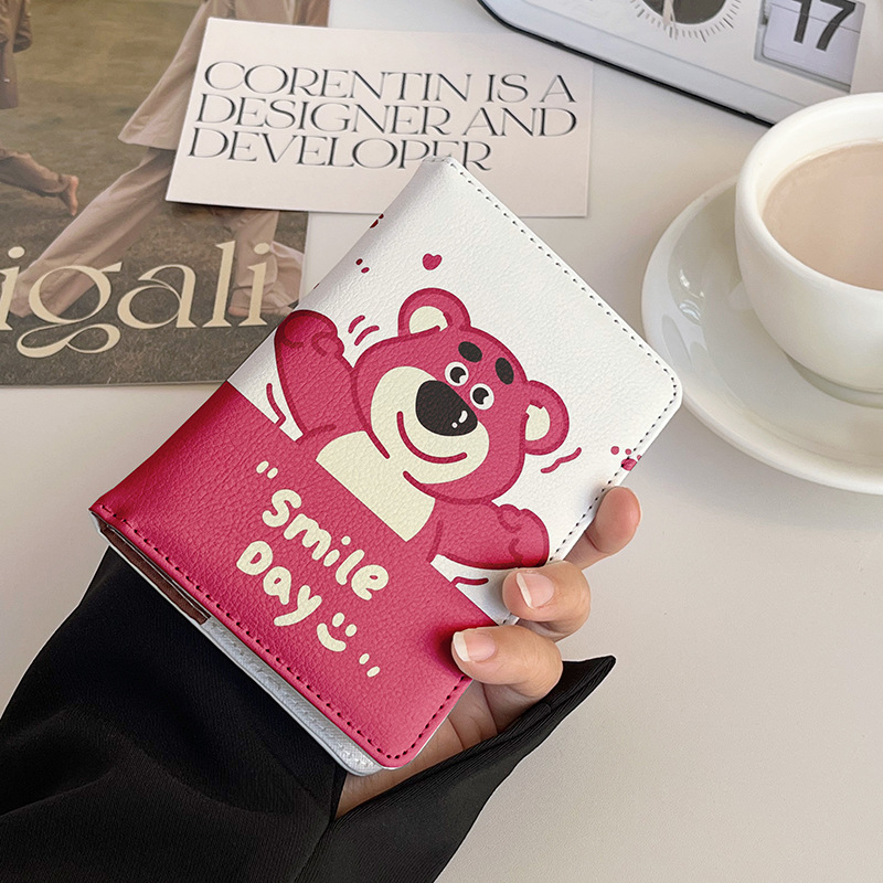 かわいいパンダパスポートカバー少女漫画ピンククマ銀行クレジッ - Travel Accessories Pink のレビューと価格