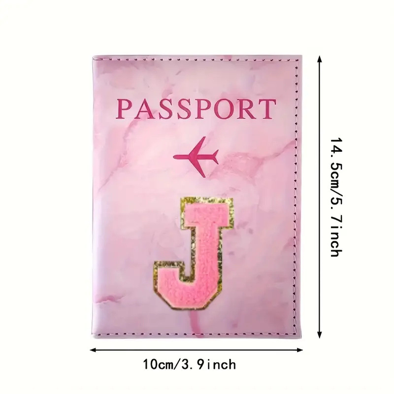 ピンクのPUレザーパスポートホルダー、刺繍ラベル付き、チケッ - Travel Accessories Pink のレビューと価格
