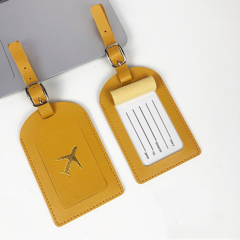 署名付きラゲッジタグ,PUレザーラベル,キャンディーカラー - Travel Accessories On Plane のレビューと価格