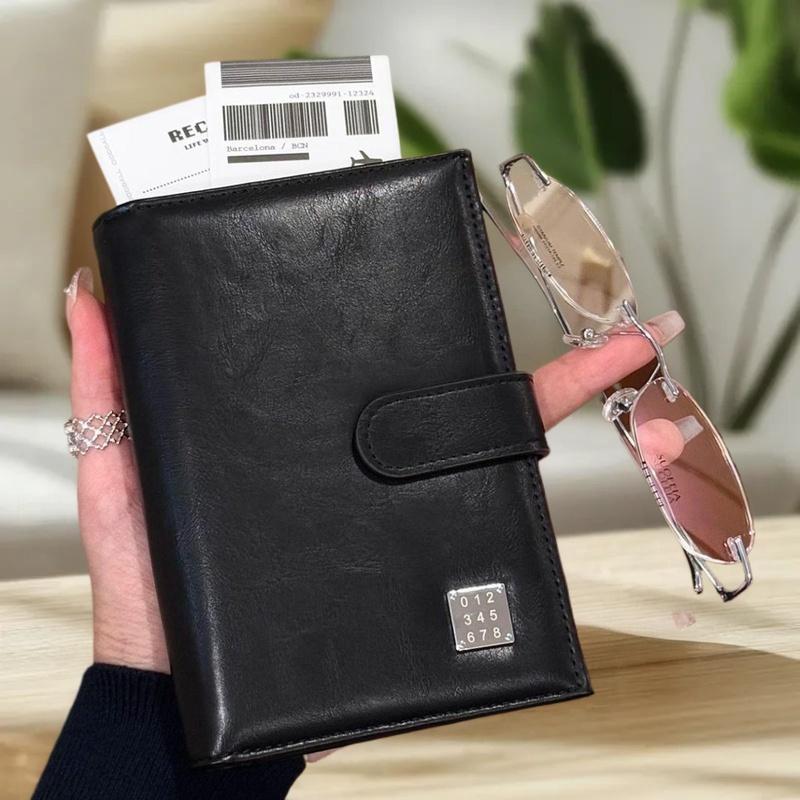旅行パスポート財布女性男性カードホルダー RFID ブロッキ - Travel Accessories On Plane のレビューと価格