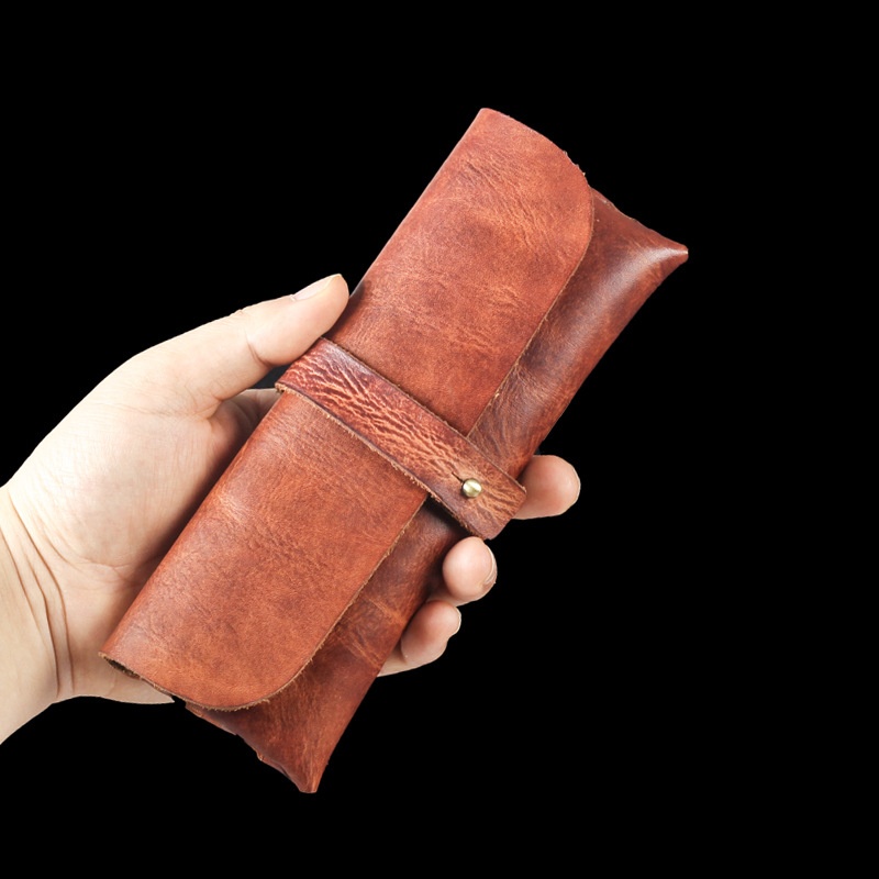 ヴィンテージ牛革パイプバッグハンドヘルドタバコパイプ収納ポー - Travel Accessories Pouch For Men のレビューと価格