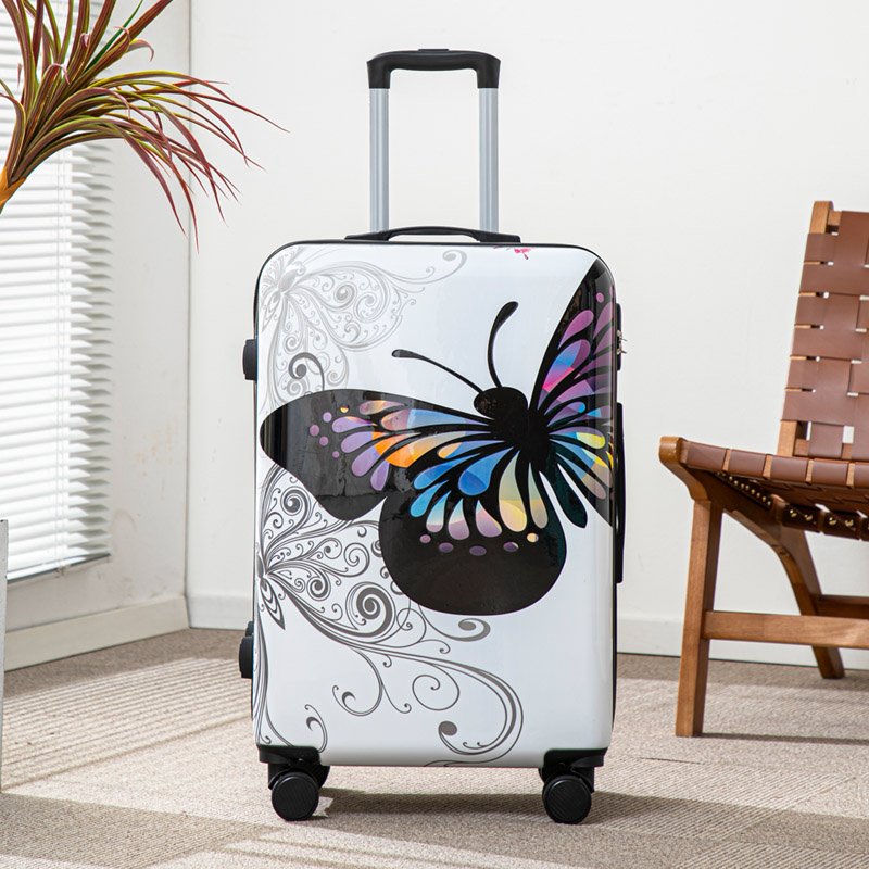 蝶模様の荷物 20 インチの大容量ローリング旅行スーツケース - Travel Lock Tsa Approved のレビューと価格