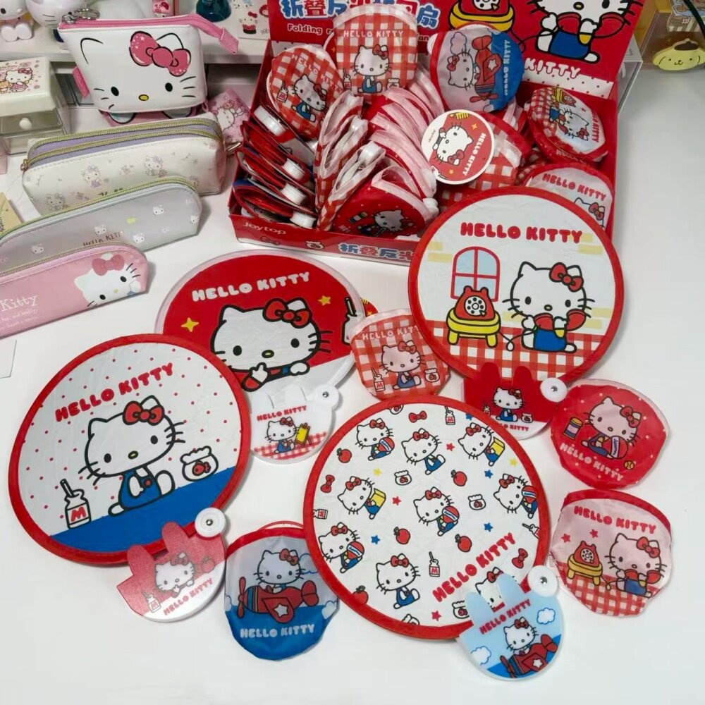 1 個本物のサンリオハローキティ折りたたみ反射ハンドファンピ - Travel Accessories Pink のレビューと価格